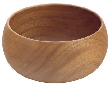 Pacific Merchants Acaciaware 10- By 3-Inch Acacia Wood Round Calabash Serving/Salad Bowl
