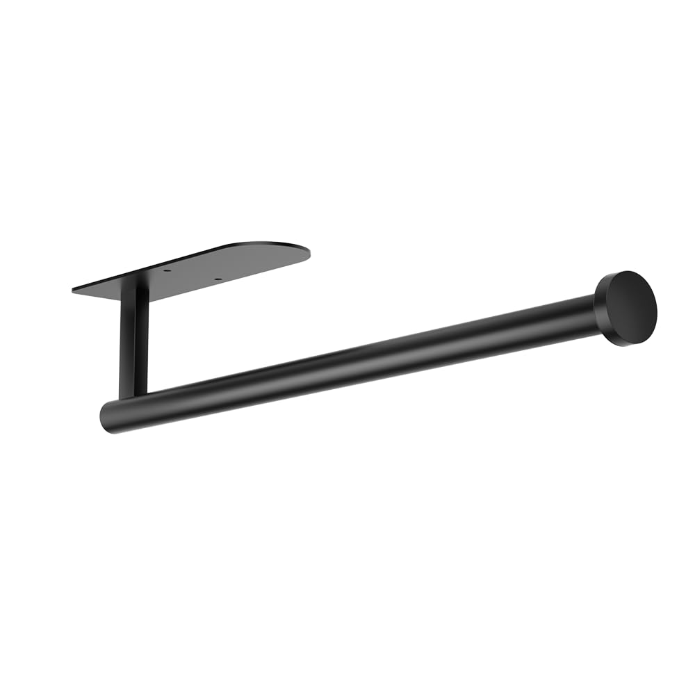 Paper Towel Holder, Self Adhesive Or Screw Mounting, Black Paper Towel Holder Wall Mount, Sus304 Stainless Steel Paper Towel Hol