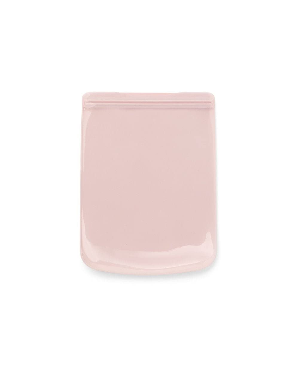 W&P Porter Silicone Reusable Storage Bag, Sandwich (46Oz Flat), Blush, Food Storage Container, Microwave And Dishwasher Safe, Ea