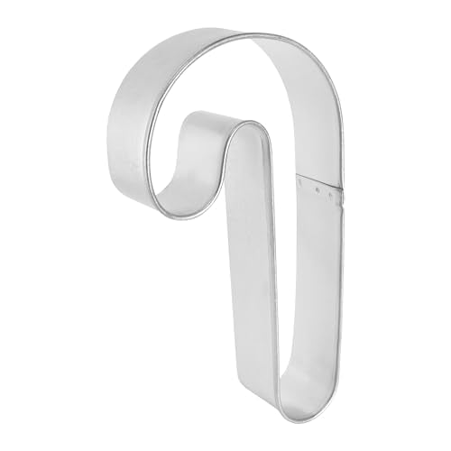 R&M Candy Cane 5.5'' Cookie Cutter In Durable, Economical, Tinplated Steel