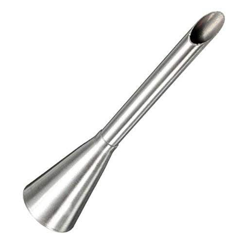 Aeyistry 2 Pcs Cream Icing Piping Nozzle Tip Stainless Steel Nozzle Cream Puff Decor Small Pastry Icing Piping Tool