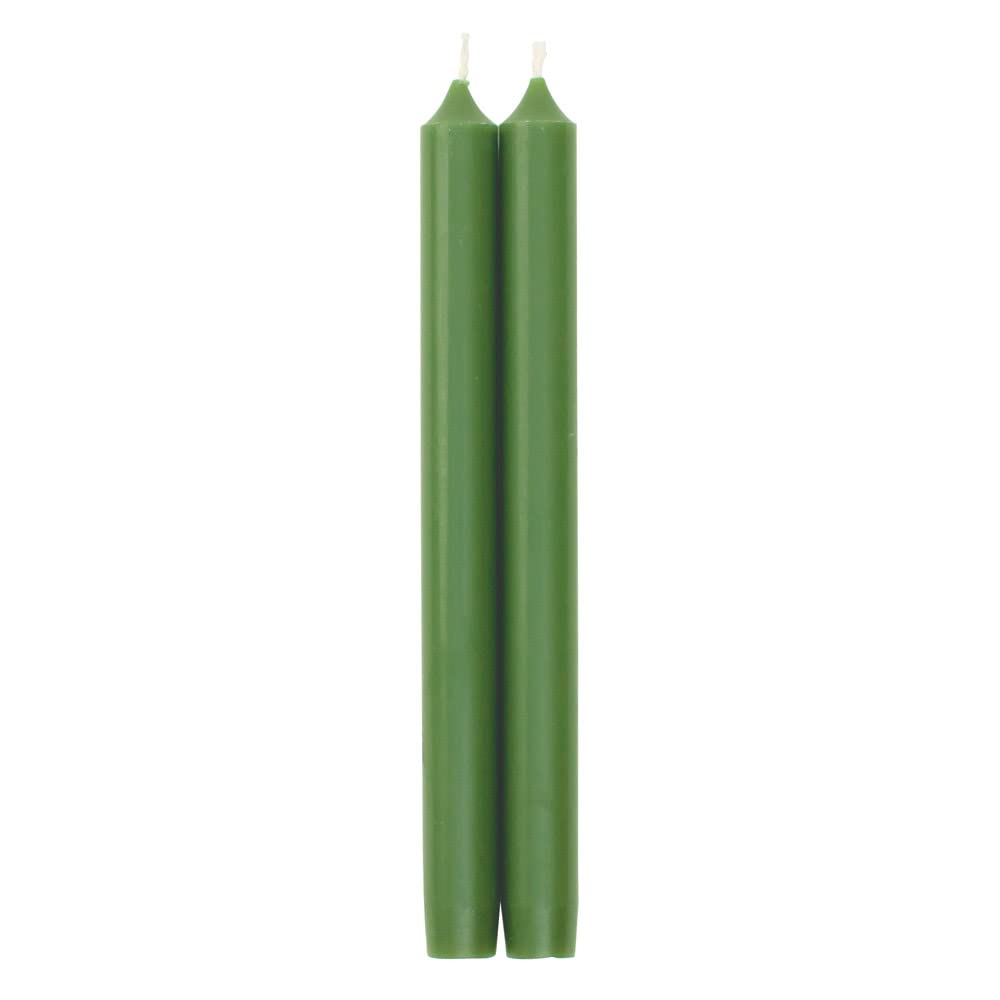 Caspari Leaf Green Duet Candles - 2 Candles Per Package
