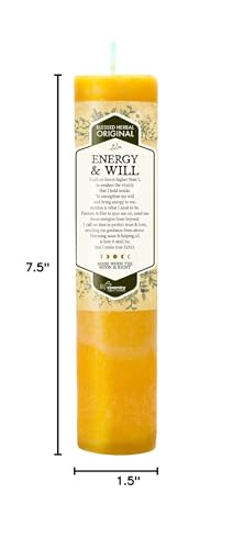 Blessed Herbal Candle - Energy/Will (Fire) Candle