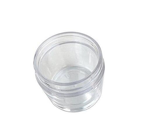 ericotry 12PCS 30g 30ml/1oz Refillable Plastic Round Clear Jars with Screw Cap Lid Empty Cosmetic Jars Lot Containers for Makeup Eye Shadow Nails Powder Handmade Lip Scrubs (White Lid)