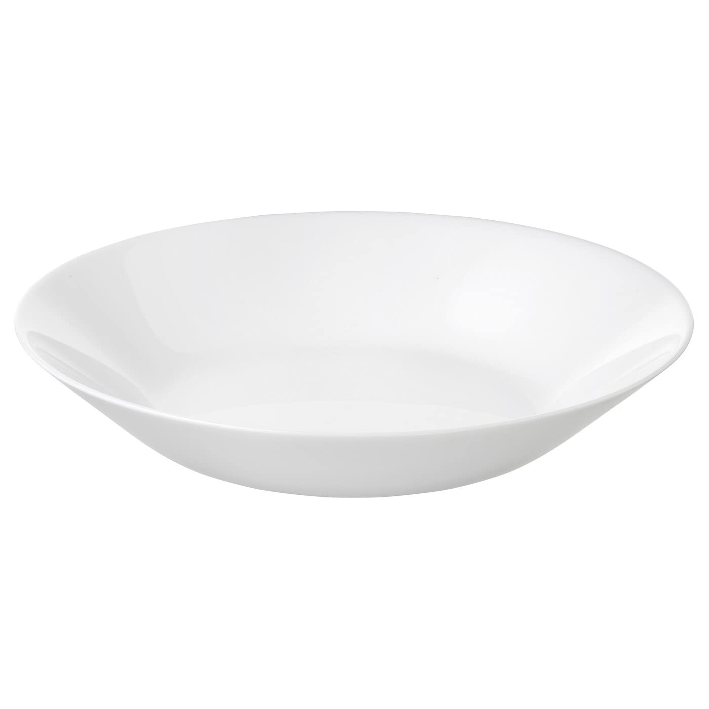 Bs Case Ikeaa Tempered Opal Glass Dinnerware Plates And Bowls (Pack Of 6) (Deep Plate, White20 Cm (8))