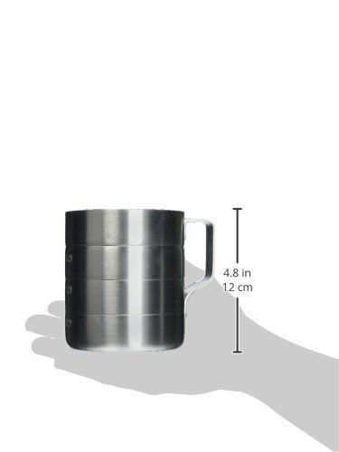 Crestware 1-Quart Aluminum Dry Measures, 22.5 X 15 X 23 Inches, Silver