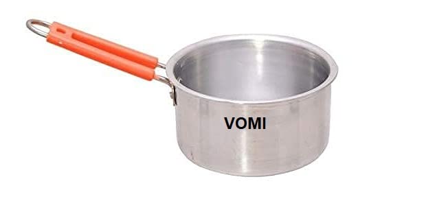 Vomi Brand Aluminium Saucepan, 1.5 L, 1 Piece (Silver) Pure Aluminium Sauce Pan Tea Pan/Milk Pan Size1500 Ml