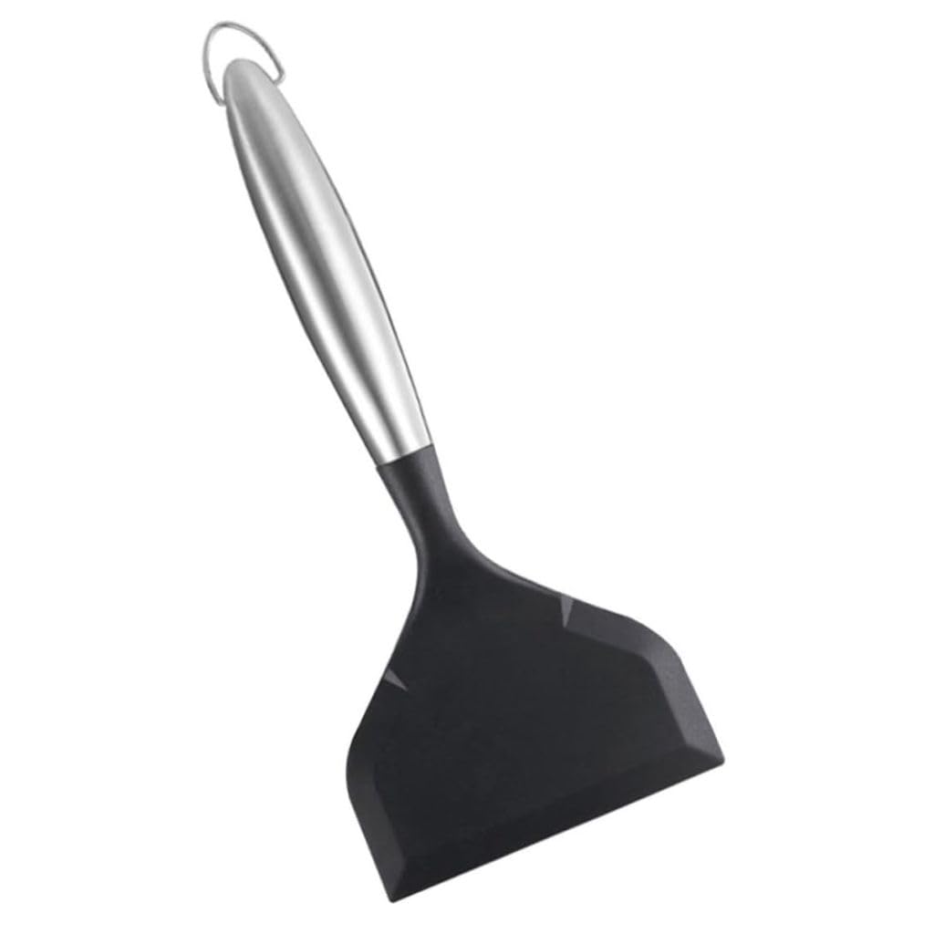 Hopewise Lightweight Silicone Cooking Spatula Stainless Steel Handle NonStick Wall Hanging Non Stick Pancakes Fried Shovel Turn