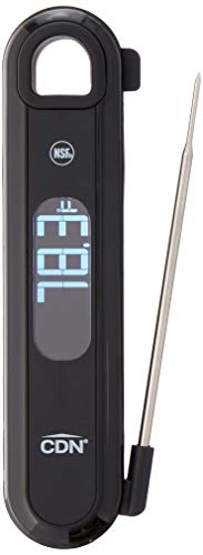 Cdn Dtf572 Proaccurate Digital Thermometer - Folding Thermocouple Thermometer - Backlit Easy To Read Display - Stainless Steel T