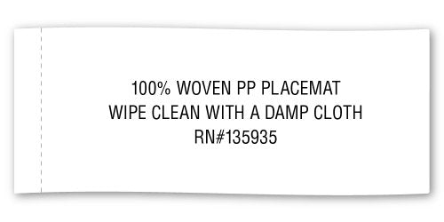 DII Black Round Polypropylene Woven Placemat (Set of 6)