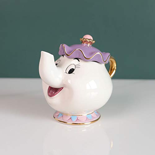 GZHaiTuoSi Ceramic Teapot Mug Set - Beauty And The Beast Design, Small, Color B, Model Teapot1-2