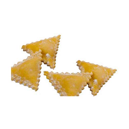 Eppicotispai Aluminum Triangle Ravioli Cutter, Maker, Stamp With Beechwood Handle, 1 3/4 Inch