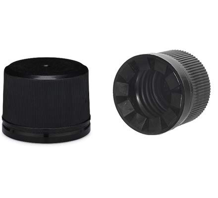 Nakpunar 24 Pcs 18Te Black Tamper Evident Replacement Lids, Caps 18-Kerr Made In The Usa (18Te, Black)