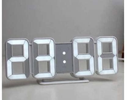 3D Led Digital Wall Clock For Home, Alarm Clock Table Clock Wall Hanging, Auto-Adjustable Brightness, Easy To Read At Night
