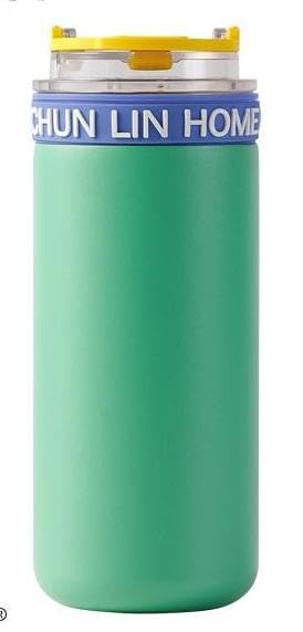 DEDEYA 13oz Glass lined Tumbler,Coffee thermos (Light Green)