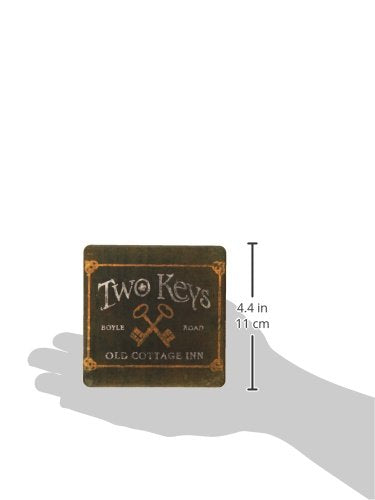 Coasterstone Absorbent Coasters, 4-1/4-Inch, ''Irish Pubs'', Set Of 4