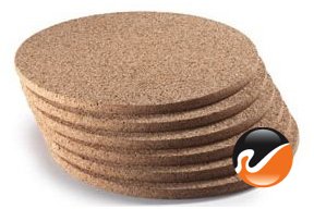 Widgetco 1/2'' X 12'' Round Cork For Placemats, Cork Trivets, Plant Holderss (Pack Of 6)