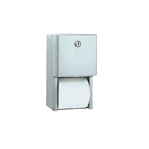 Bobrick Washroom Equipment Multi-Roll Toilet Tissue Dispenser Matrix Series Bathroom Supplies Gray - 6-1/4X13-1/2X6-7/8''