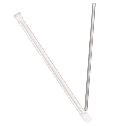 Georgia-Pacific Dixie 7.75'' Wrapped Jumbo Plastic Straw By Gp Pro (Georgia-Pacific), Clear, Jw74, 2,000 Count (500 Straws Per B