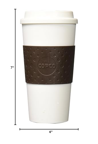 Copco Plastic Acadia Travel Mug, 16-Ounce, Brown