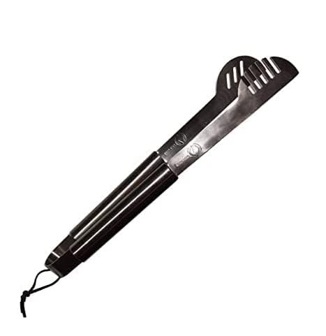Cave Tools 17'' Long Handle Stainless Steel Grill Tongs With Locking Bracket - Bbq Grill Accessories