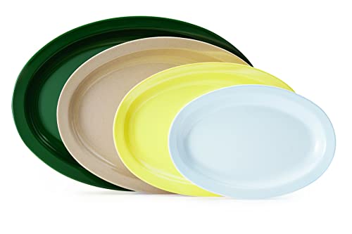 G.E.T. Op-610-W Melamine Oval Serving Platter, 10'' X 6.75'', White (Set Of 12)