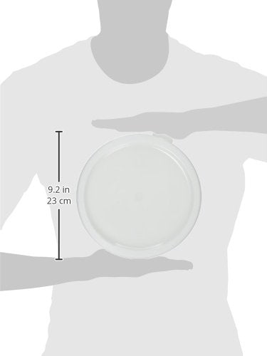 Cambro Rfsc6148 Round Storage Container Lid, 6 And 8 Quart, White (Pack Of 12)