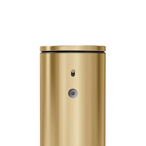 Simplehuman 9 Oz. Touch-Free Automatic Rechargeable Sensor Pump, Brass Stainless Steel, 2024 Model