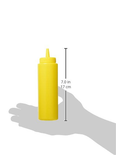Squeeze Bottle, 8 Ounce, Plastic, Yellow (6 Pieces/Unit)