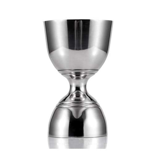 Derrison Bell Jigger Stainless Steel Bar Tool With 0.5Oz, 1Oz, 1.5Oz And 2Oz Measuring Marks, Mirror Polished Finish, One Jigger