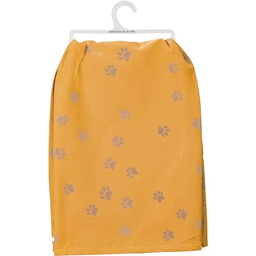 Primitives By Kathy Cotton Dish Towel Set - Dog Design, Kitchen/Bathroom Decor, Tea Towels, 28''X28''