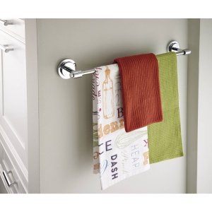 Moen Dn0724Bn Iso 24-Inch Single Towel Bar, Brushed Nickel