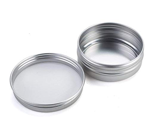 Pack Of 10 Round Aluminum Tin Box Bottles Silver Metal Container With Screw Thread Lid For Store Spices Lip Balm Candies Gift Gi