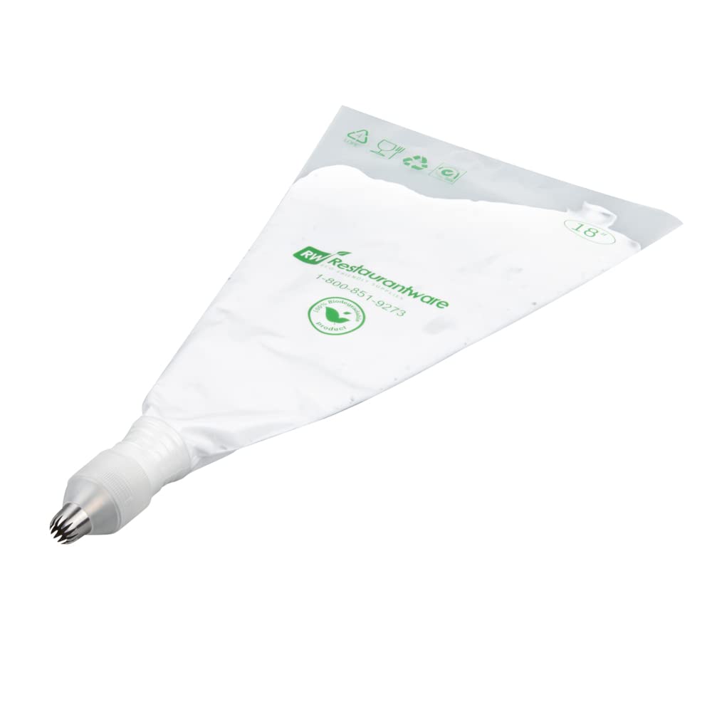 Restaurantware Pastry Tek Piping Tip 1 Open Star Decorating Tip - #6B Dent-Resistant Stainless Steel Icing Tip Dishwasher-Safe D