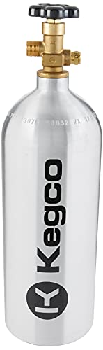 Kegco Bf C5 Aluminum Co2 Tank, Silver