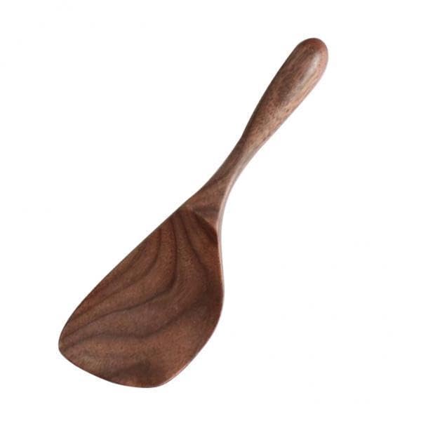 Ujeavette 3Xblack Walnut Wooden Serving Spoon Ladle Scoop For Mixing Stirring Soup B