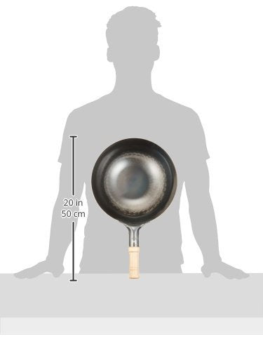 ????? Yamada Kogyosho One-Handed Wok, Iron, Handle, Wooden Handle, 11.8 Inches (30 Cm)
