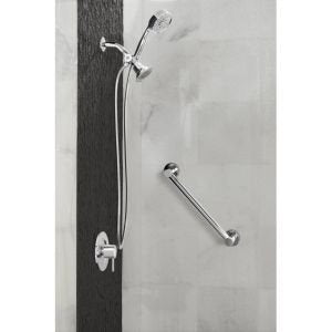 Moen Yg0412Bn Bathroom Safety 12-Inch Stainless Steel Modern Bathroom Grab Bar, Brushed Nickel