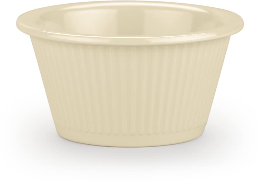 Carlisle FoodService Products Plastic Ramekins, Sauce Bowl For Catering, Kitchen, Restaurant, 2 Ounces, Bone, (Pack of 48)
