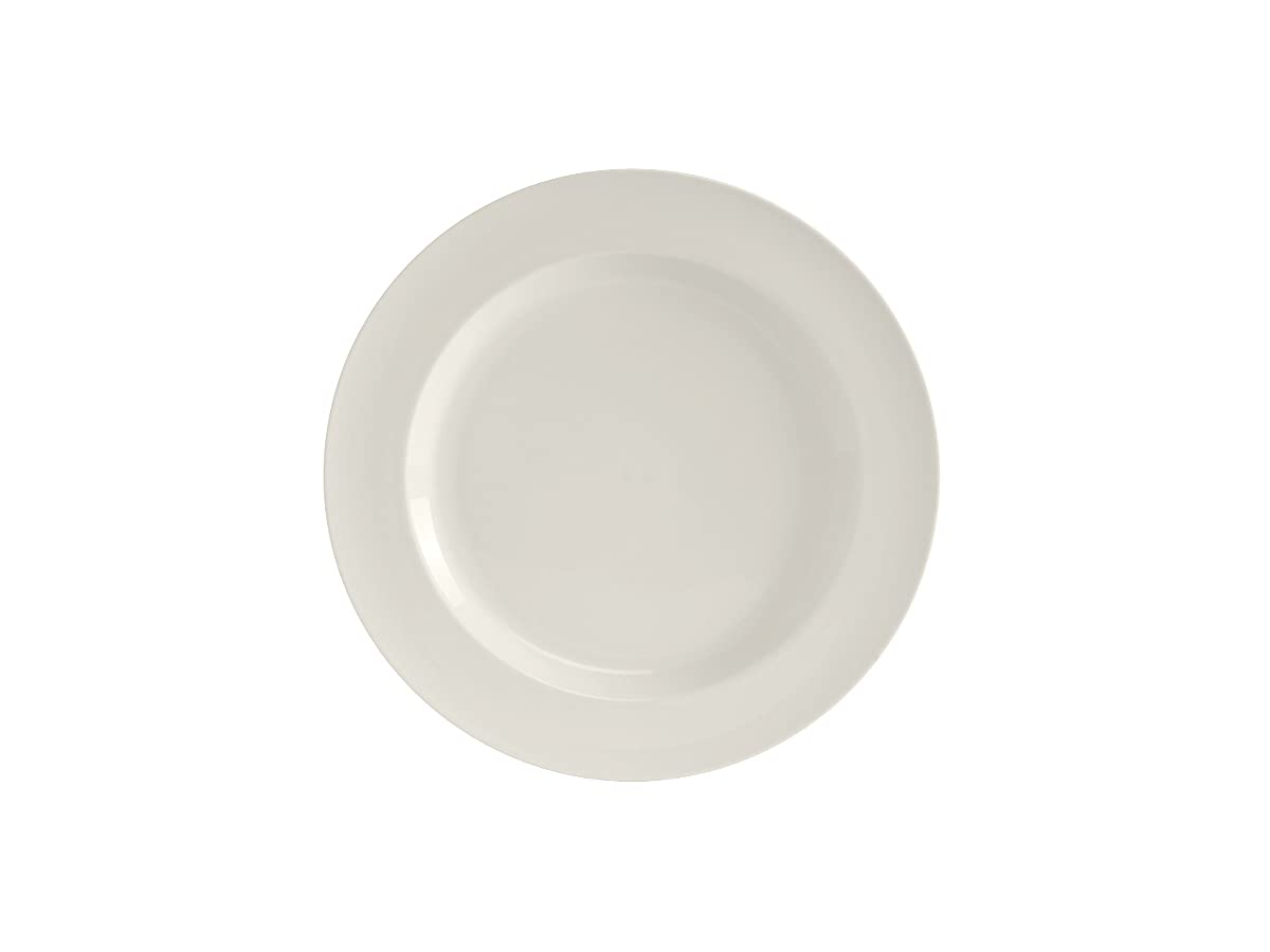 Tuxton China Amu-002 Plate, 6-1/4'' Dia., Round, Wide Rim, Microwave & Dishwasher Safe, Oven Proof, Fully Vitrified, Lead-Free,