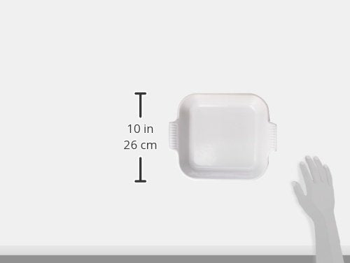 Le Creuset Stoneware Heritage Square Dish, 3 Qt. (9''), White