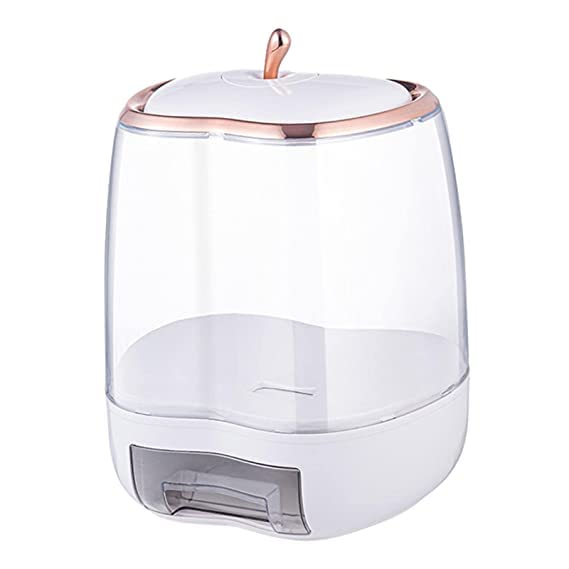 Jolfay Rice Dispenser, Large Sealed Grain Container Storage With Measuring Cup, Food Cereal Container Bins For Flour Cereal Kitc