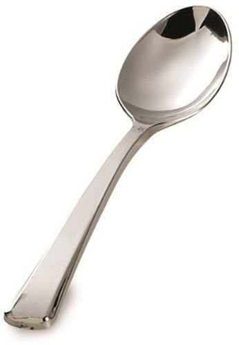 EMI Yoshi EMI-GWTS Glimmerware 6.25 Heavyweight Plastic Teaspoons, Silver-Like, 600 Per Case