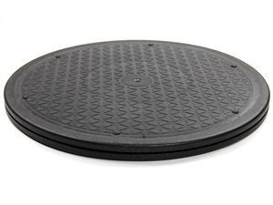 Jdyyicz 12 Inch Heavy Duty Rotating Swivel Steel Turntable Ball Bearings Stand Lazy Susan For Indoor/Outdoor Use With Monitor/Tv