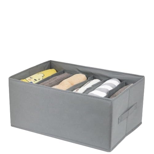 Storn 6 Compartment Foldable Clothes Organizer Storage Box For Jeans, Shirts & Sweaters Closet & Drawer Divider For Clothing (Mu