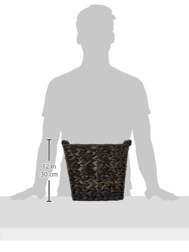 Whitmor Split Rattique Driftwood Brown Waste Basket