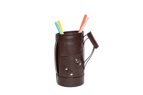 essart PU Leather Golf Cart TumblerBrown