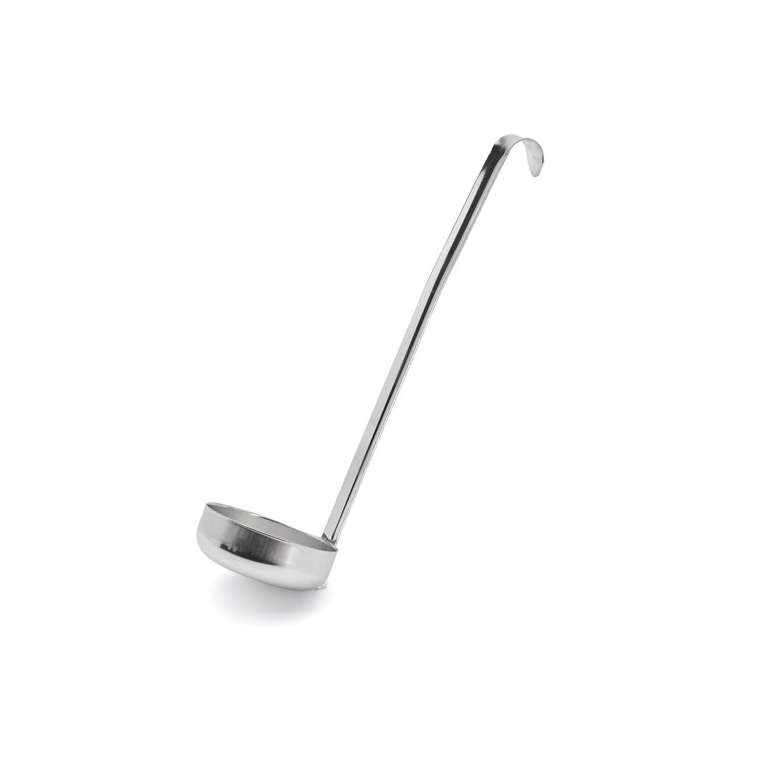 DE BUYER Pizza  3136.08  Ladle with Flat Base  Stainless Steel Handle 28 cm Pizza Ladle with Flat Base (145 ml)