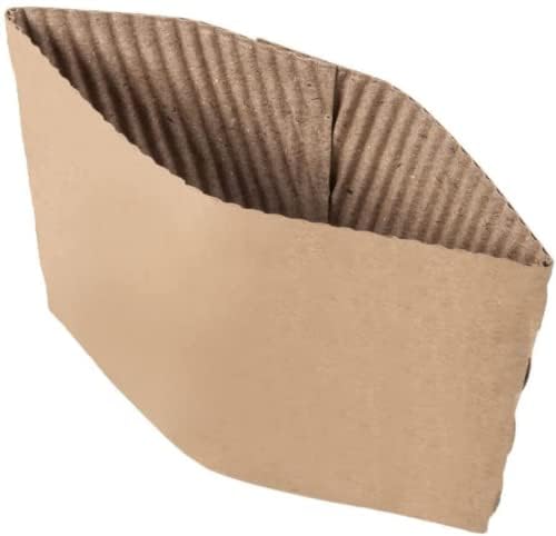 Perfect Stix Coffee Sleeves Fits, 10 Oz. - 20 Oz. Cups (Pack Of 50), Natural Kraft. Insulated For Hot Cups