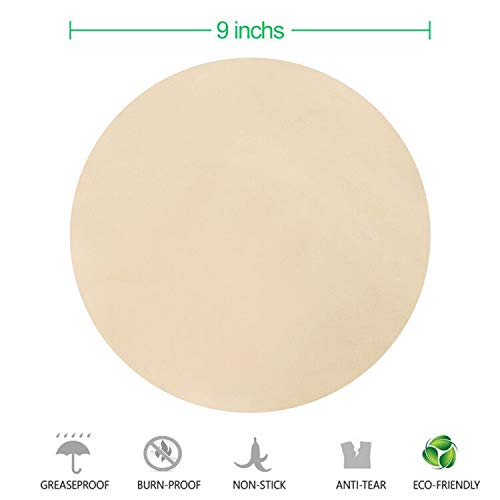 Unbleached Round Parchment Paper Sheets, Baking Circles, 100 Pcs 9 Inch Non-Stick Paper Liner For Cooking, Pizza, Baking Cakes,